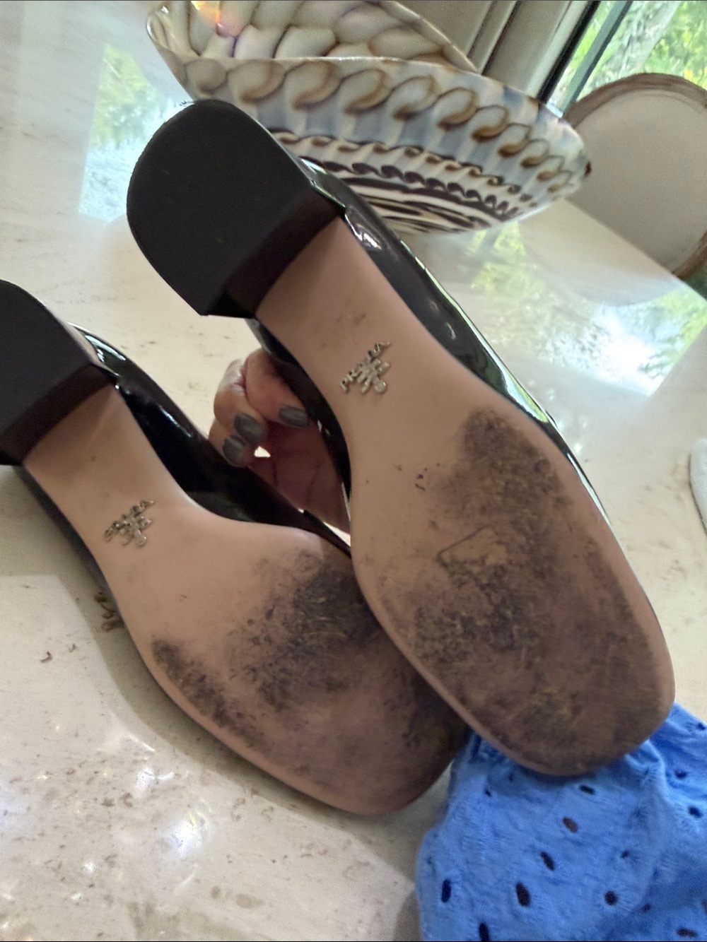 Prada Black Patent Leather Logo Loafers - Picture 4 of 4